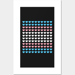 heart pattern - trans Posters and Art